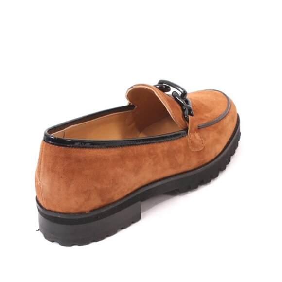 Luca Grossi 706a Brown Suede Leather Platform Loafers Shoes - Picture 4 of 8